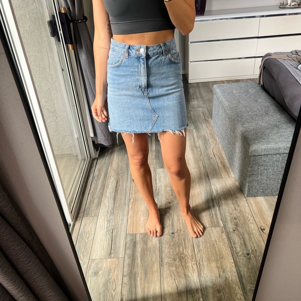 Top shop jean skirt